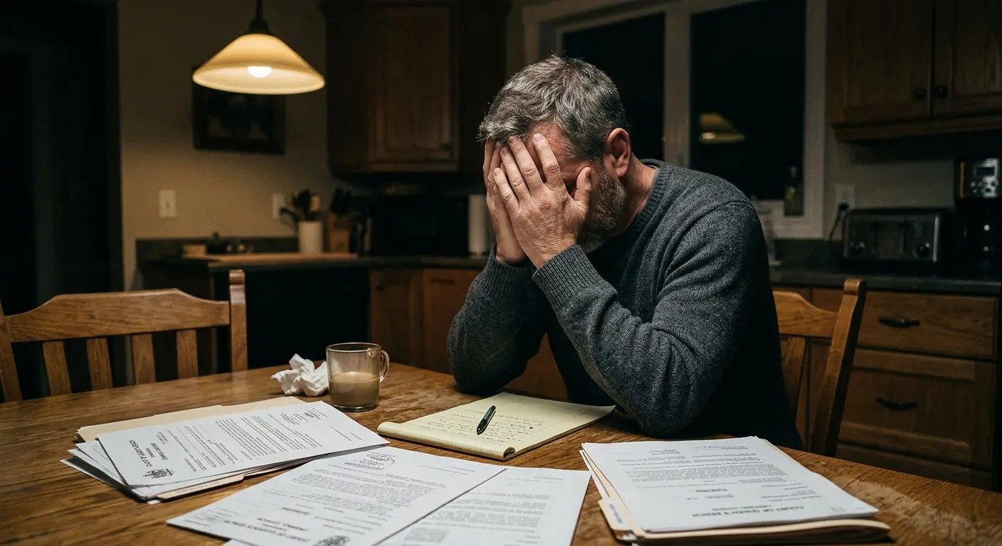 Person stressed over criminal charges